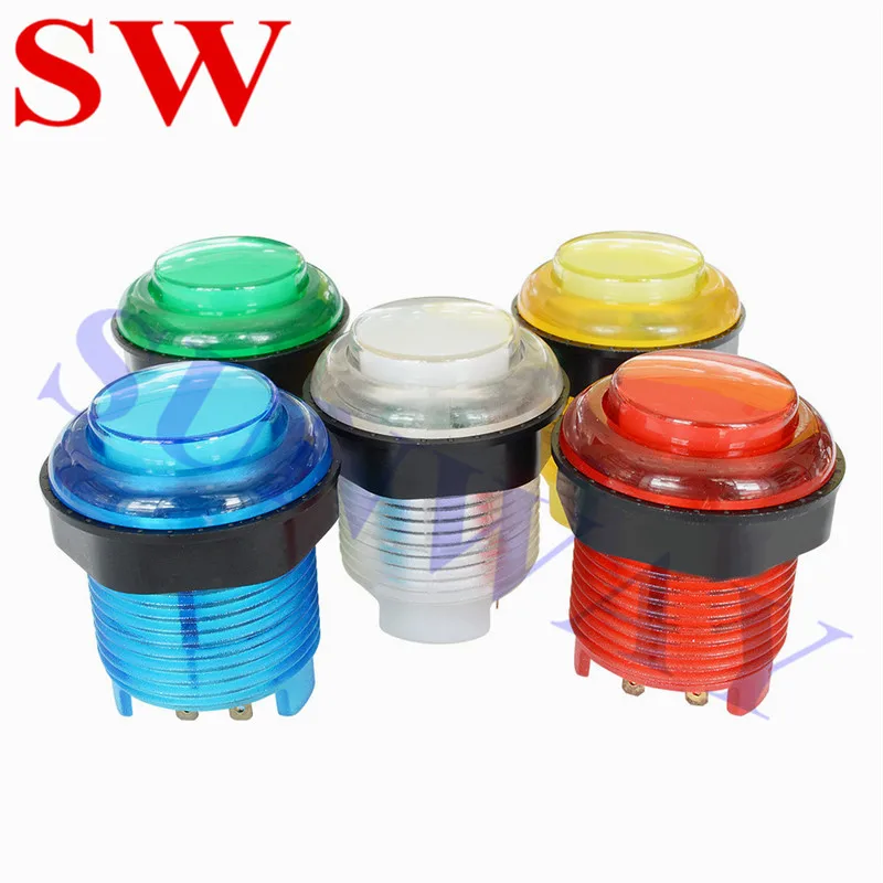 10pcs Good Qunlity 5V  Illuminated Screw-in Type Push Button Screw-in Type with Built-in LED Lamp Microswitch 5 colors Available