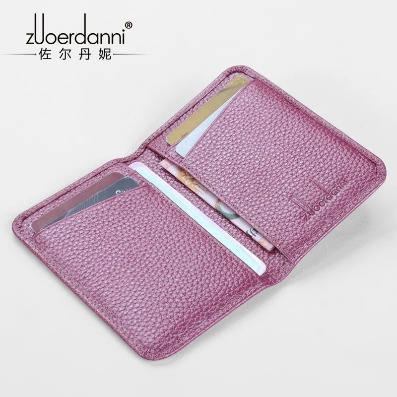 

Leather Card Bag Ultra-thin Card Holder Female Real Cow Hide Compact Bag Casual fashion T4