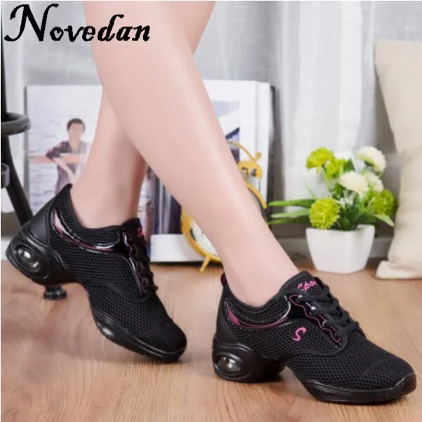 New 2017 Modern Women Dance Sneakers Jazz Dance Shoes Mesh Breathable Salsa Shoes Tennis Sneakers