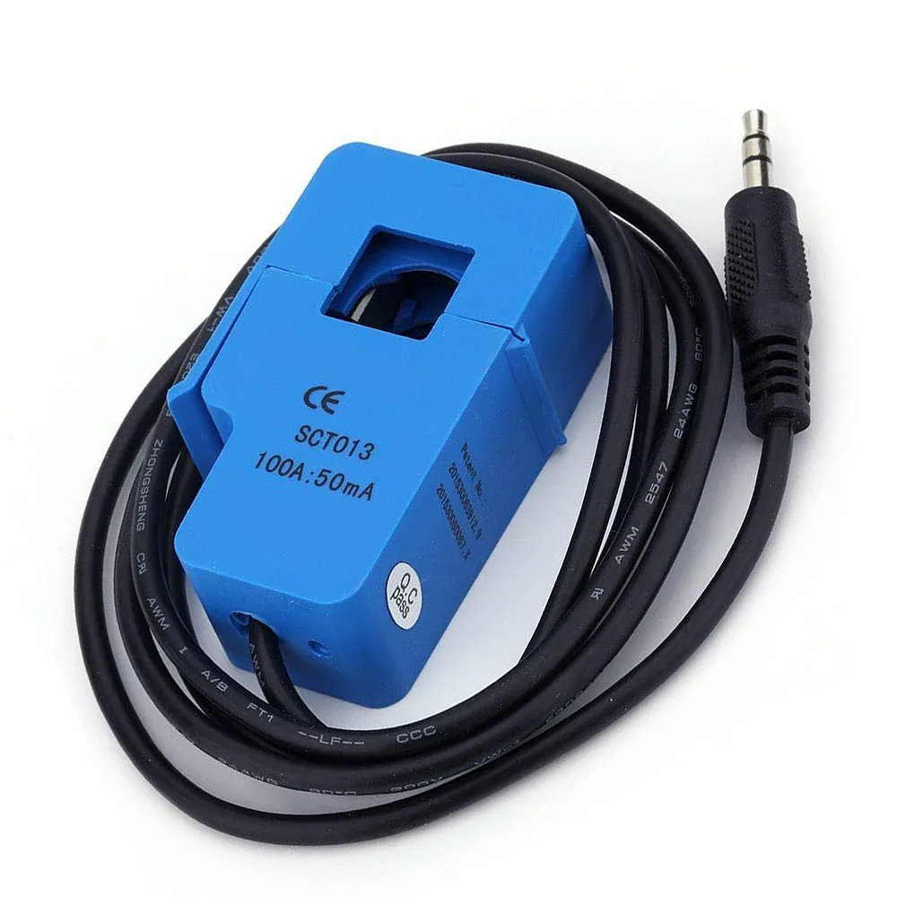 Arus AC Sensor SCT-013-000 2 Pcs/1 Pcs Non Invasif Split Core Current Transformer Arus AC Sensor 100A 50mA SCT-013-000