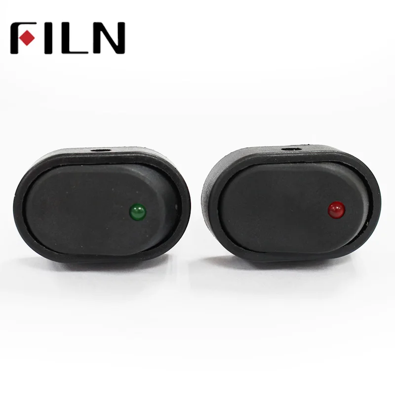 FILN  ASW-20D Headlamp Adjustable 12V 24V LED Automobile Car ON OFF Light Switch Dot light Rocker switch 30A 12V