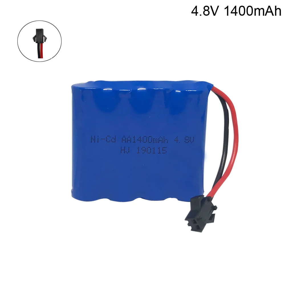 

4.8V 1400mAh Ni-Cd Rechargeable Battery for RC cars AA Ni Cd Battery Packs SM Plug high quality nicd battery toy parts