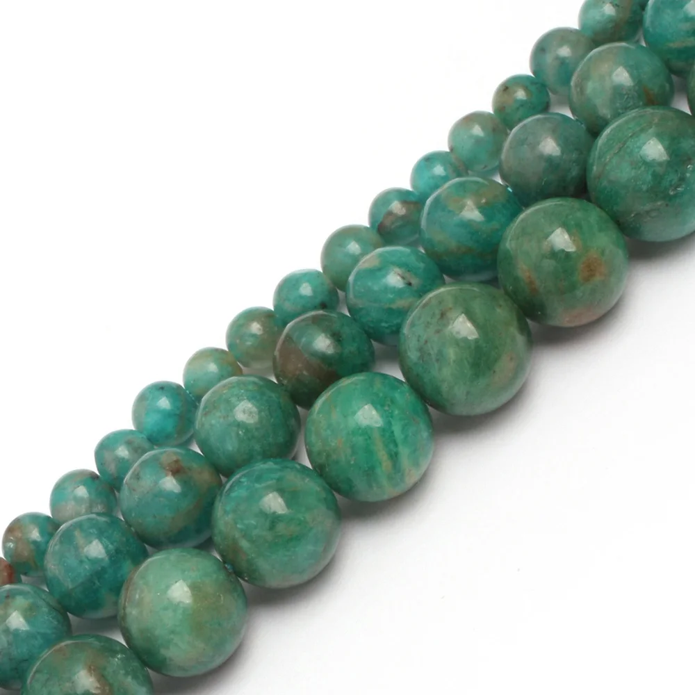 

Russia Amazonite Stone Natural Gemstone Diy Loose Beads For Jewelry Making Strand 15" Wholesale !