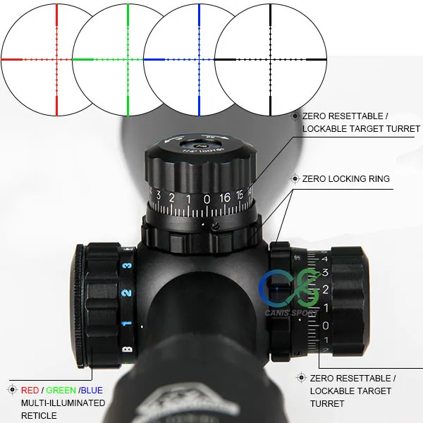 Canis Latrans Hunting airsoft Scope Airsoft 4-16x40 Optic Scope 1 Inch Tube Black For Hunting Shooting Outdoor Sport gs1-0143