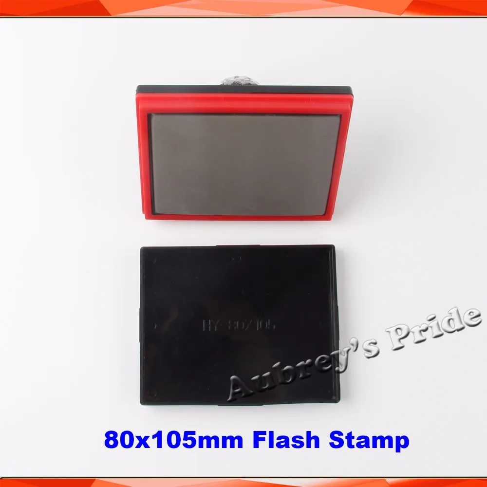 1Pc Rectangle 80x105mm Stamp Shell Holder +4mm Rubber Pad +Sponge Mat Photosensitive  Flash Stamping Making Seal 80105