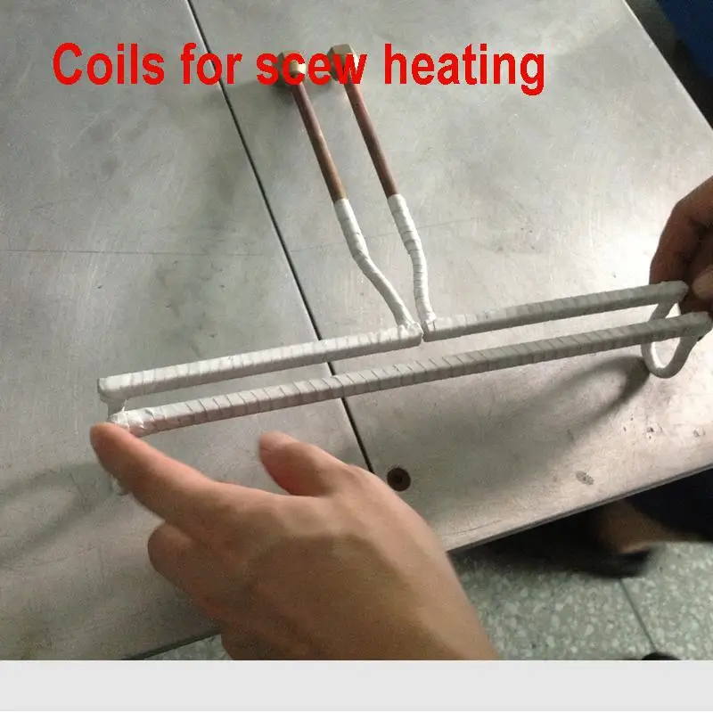 

Induction coils for induction heating machine scew or small parts heating length 300X20mm