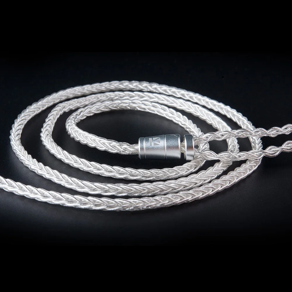 KBEAR 8 Core Plaqué Argent Amélioré Balchooks Câble 2.5/3.5/4.4MM Avec MMCX/2PIN/QDC pour BLON BL-01 BL-03 KZ ZSX Zmanthank DQ6 ZSTX