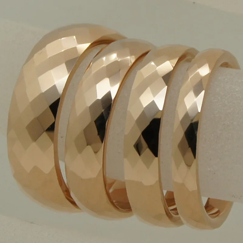 6mm width  women/girl  plating multi facet tungsten ring size 5-ring size 9
