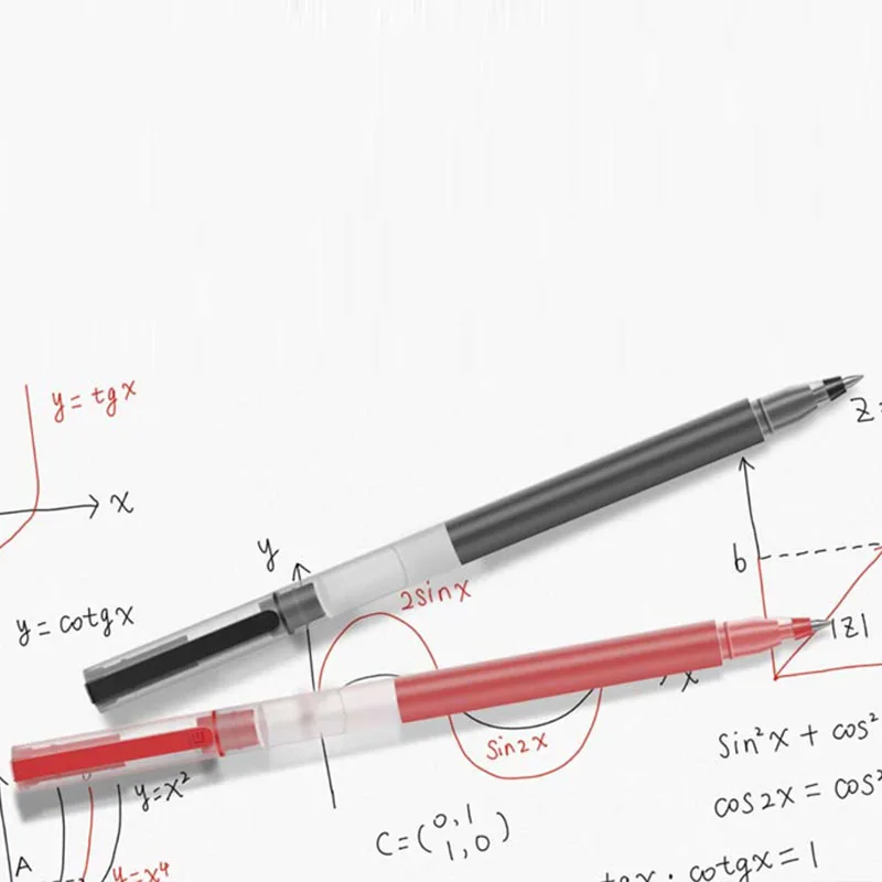 الأصلي Xiaomi 0.5 مللي متر الكتابة علامة القلم سوبر دائم 1/5/10 قطعة أسود أحمر هلام القلم التجفيف السريع غير يتلاشى السلس الكتابة القلم