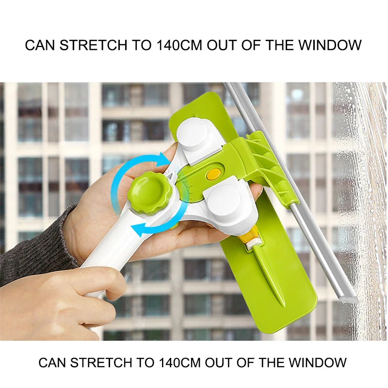 Microfiber Extendable Window Cleaning Brush, Glass Cleaner, Window Squeegee, High-rise Scrubber, Cleaning Robot