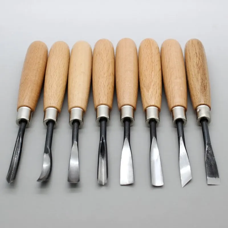 

NEW 8Pcs/set Woodpecker Wood Carving Tools Chip Detail Chisel set Carpenter tools, wood carving knife