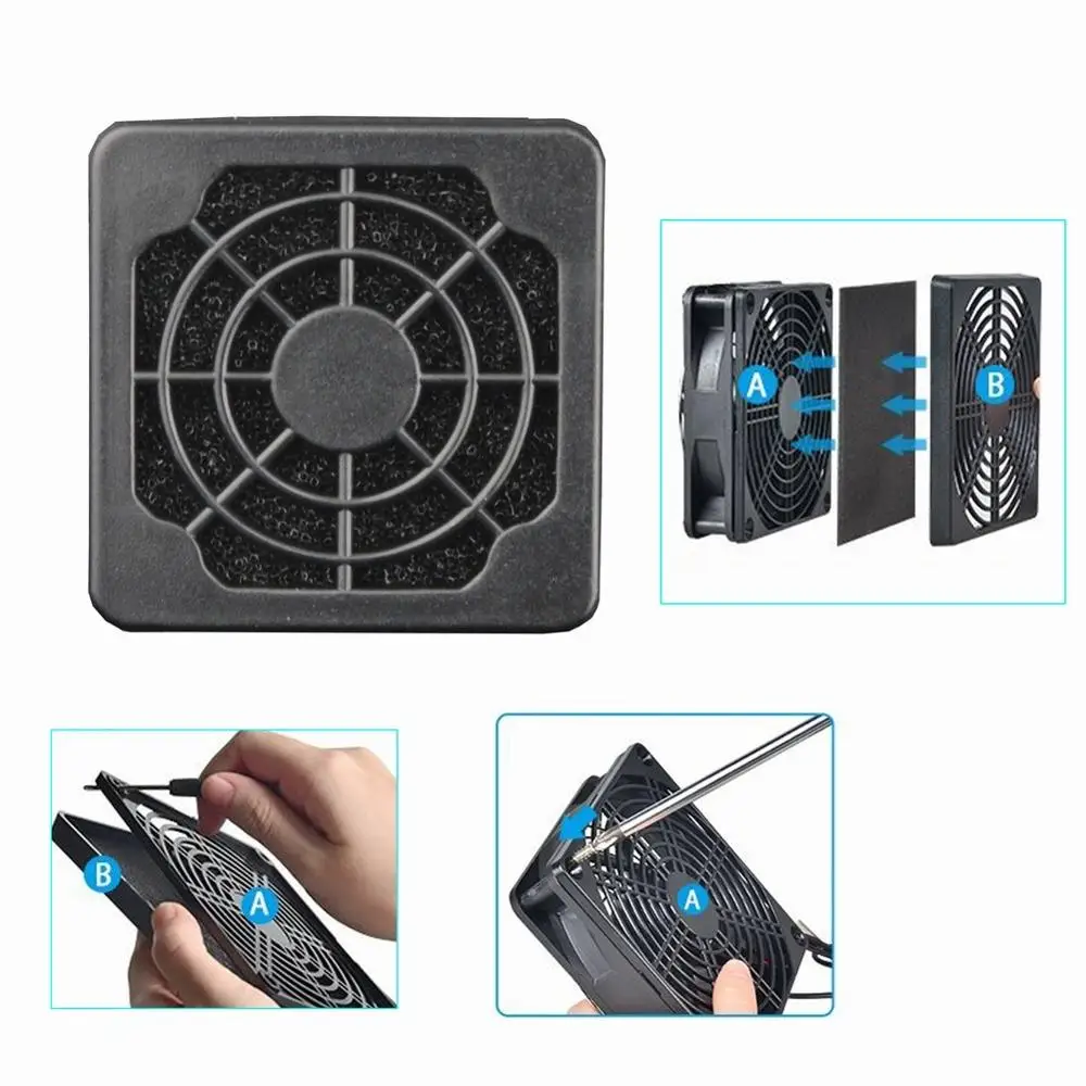 10PCS Gdstime Antipolvere 40 millimetri 50 millimetri 60 millimetri 80 millimetri 90 millimetri 120 millimetri PC Case Fan Dust filtro Guardia di Griglia Della Copertura Della Protezione di Plastica ComputerFan