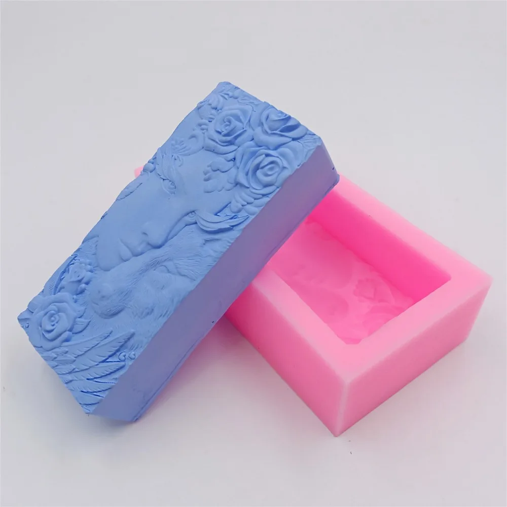 Great-Mold Man Wolf Bar Soap Mold DIY Natural Soap Silicone Mold Decorating Chocolate Cake Molds Craft Mould