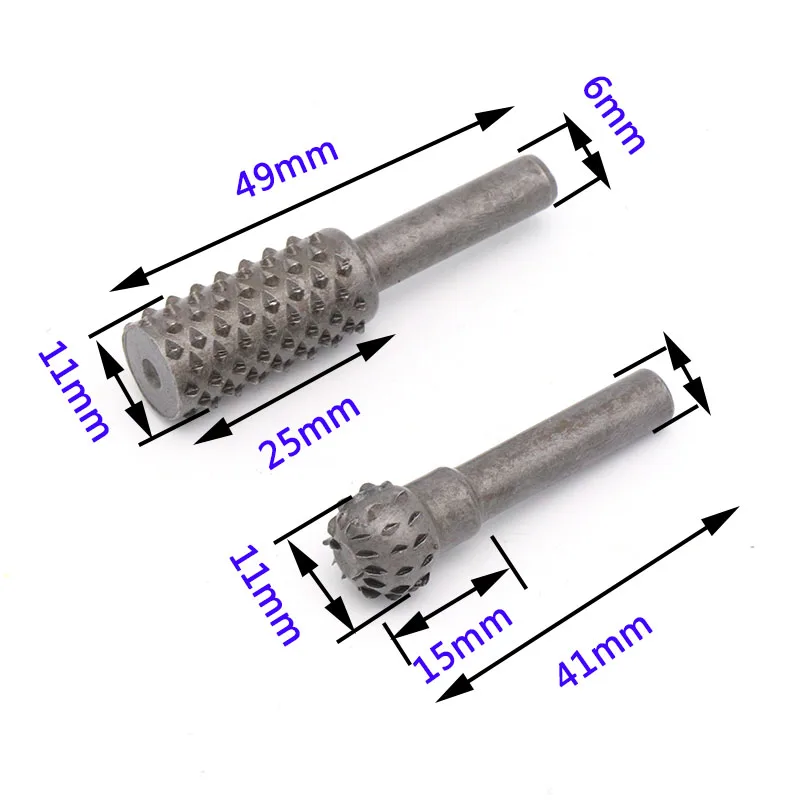 Stücke 6mm Schaft Dreh Grat Holz Raspel Datei Bohrer Set Für Holzbearbeitung Profilierte Holz Carving Werkzeuge Präge Rotierenden messer