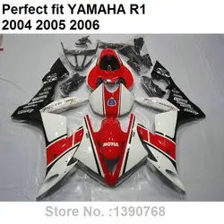 Fairing kit for Yamaha YZF R1 04 05 06 white black red bodywork parts fairings set YZFR1 2004 2005 2006 LV08