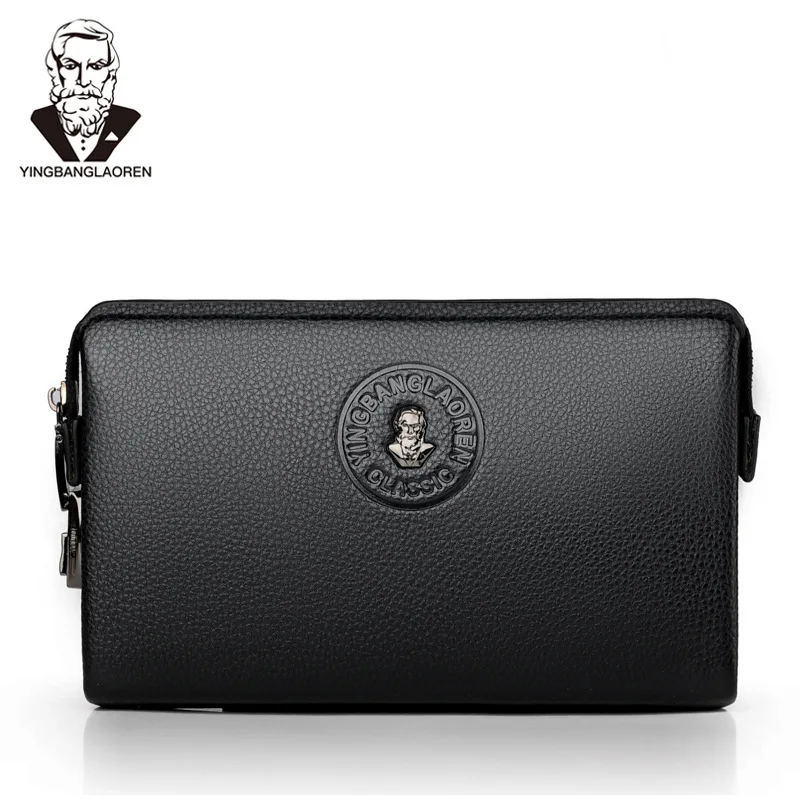 Pochettes carteiras do homem de luxo grande multifunction embreagem billeteras para hombre masculino senha anti-roubo telefone saco couro genuíno