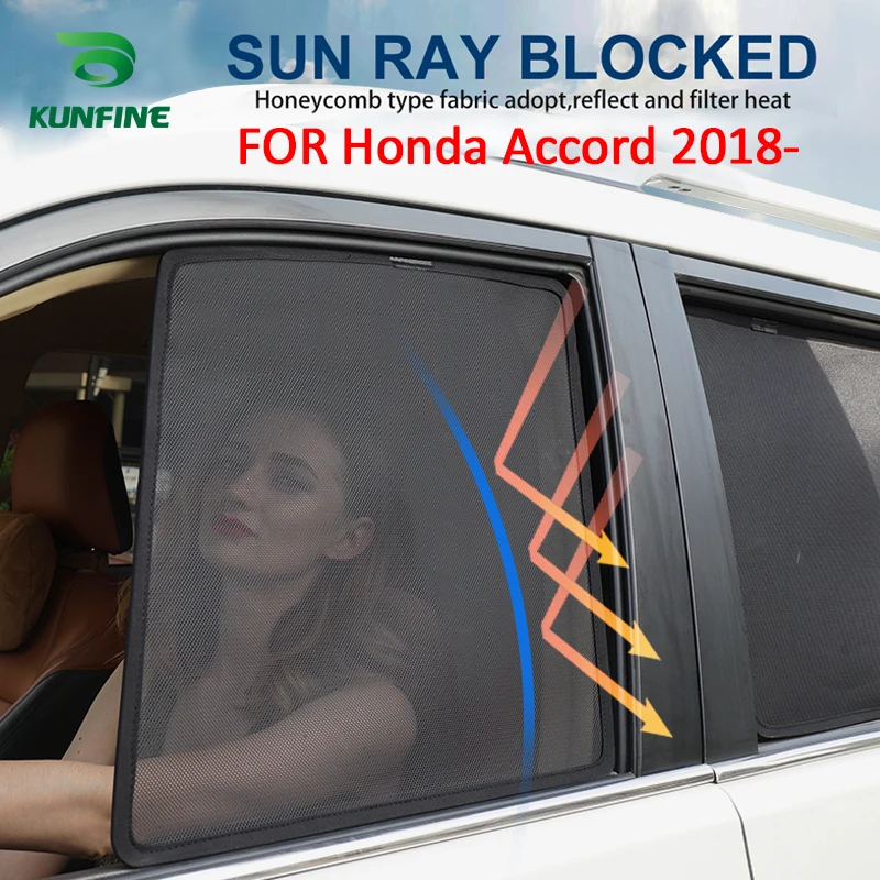 4PCS/Set Or 2PCS/Set Magnetic Car Side Window SunShades Mesh Shade Blind For Honda Accord 2018 2019