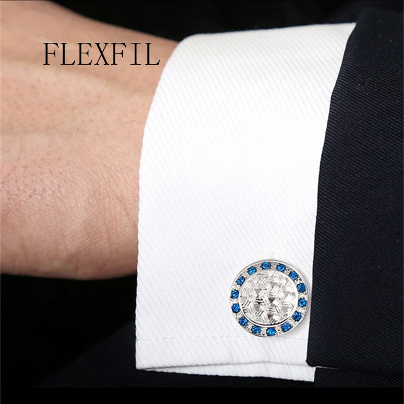 Jewelry shirt Fashion cufflink for mens Brand crystal Cuff link Luxury Wedding Button male High Quality Free Shipping