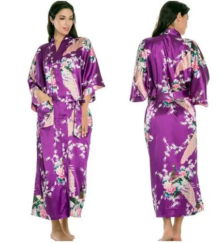 Silk Kimono Robe Bathrobe Women Satin Robe Silk Robes Night Sexy Robes Night Grow For Bridesmaid Summer Plus SizeS-XXXL 010412