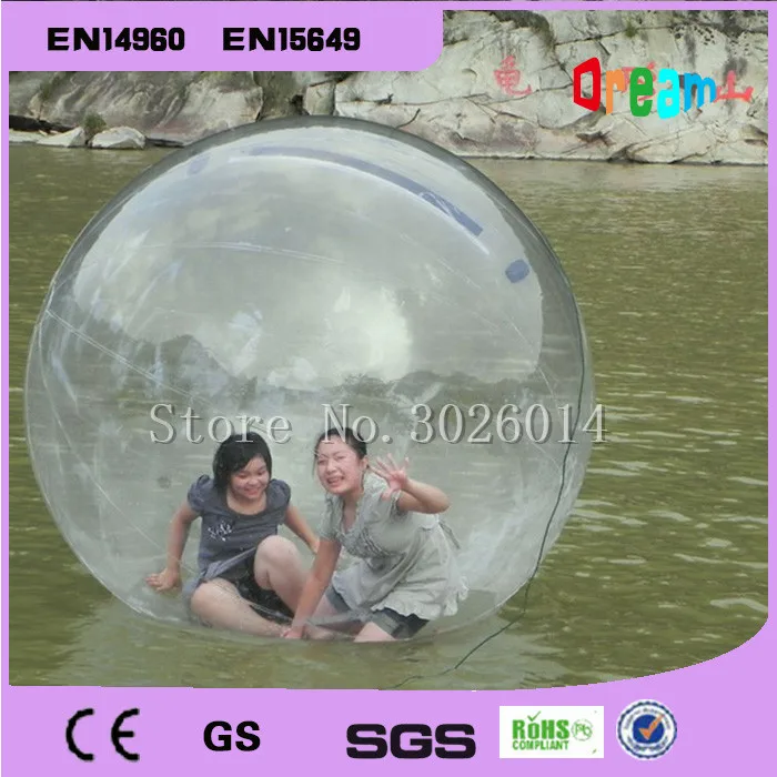 

Free Shipping 2M Commercial Inflatable Human Water Walking Ball For Sale PVC Clear Inflatable Water Ball Walk On Water