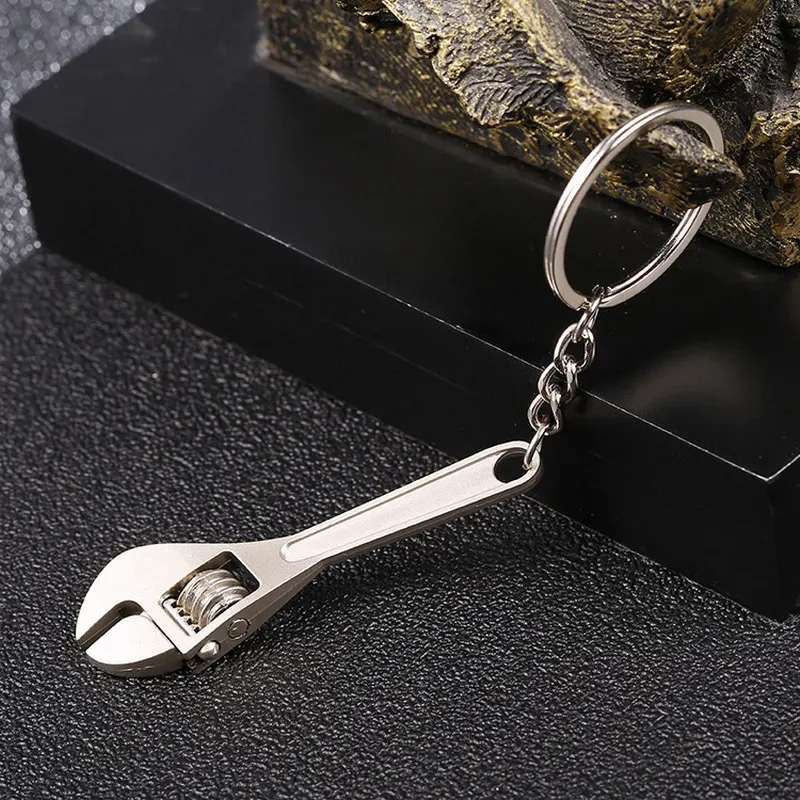 Top Quality Creative Tool Wrench Spanner Key Chain Ring Keyring Metal Keychain Adjustable Men Gift