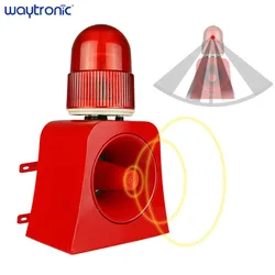 Sensor de Movimento Microondas sem fio, Dispositivo de alarme visual sonoro, LED piscando Beacon Light, Sirene com porta USB, Industrial