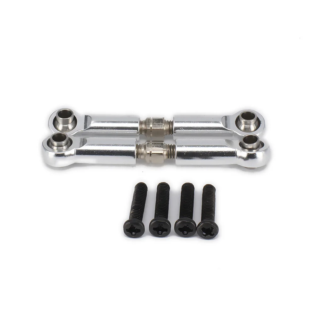 2pcs Aluminum Front/Rear Servo Link Steering For Rc Hobby Model Car 1/18 Wltoys A959 A969 A979 K929 Upgraded Hop-Up Parts