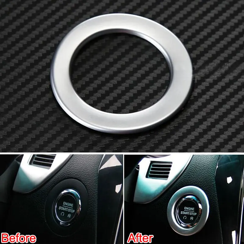 

ABS Decorative Ignition Engine Start Stop Button Cover Trim Ring Frame Deocration Car Stickers Fits For Ford Explorer 2016