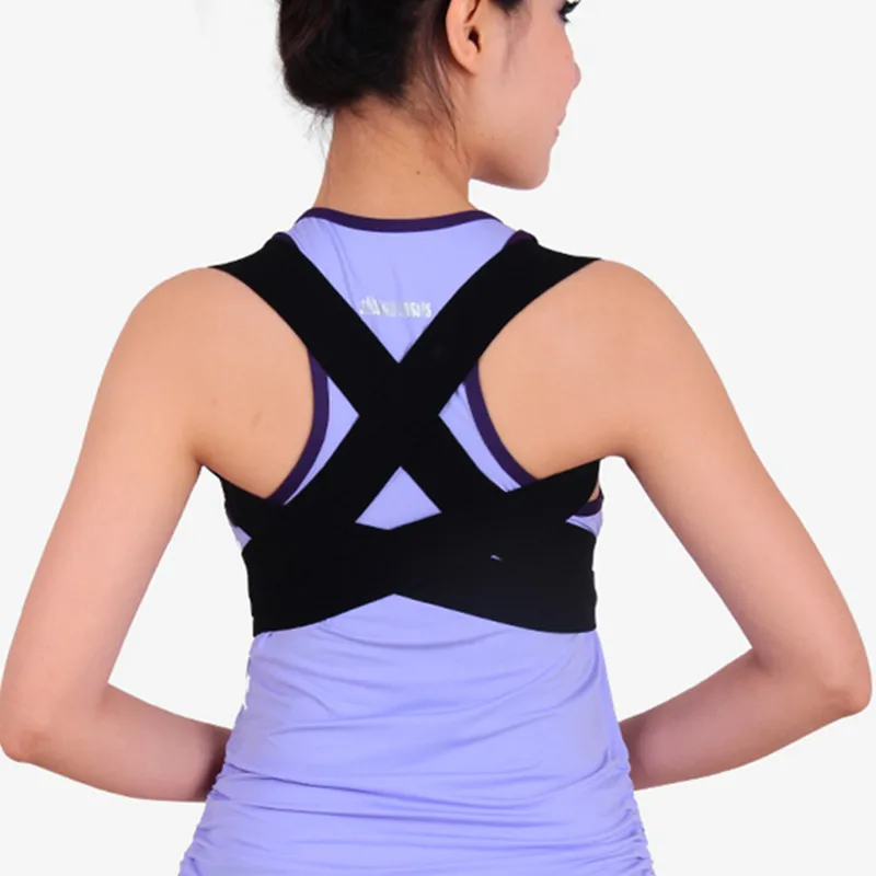 

Elastic Shoulder Posture Corrector Back Brace Orthosis Support Kyphosis Slouch Habitual Hunchback Belt Brace Men Women