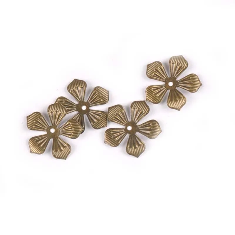 3 Colors Metal Crafts Flower Filigree Wraps Connectors Embellishments For Diy Handmade Scrapbooking Home Decor 50Pcs 22mm YK0742