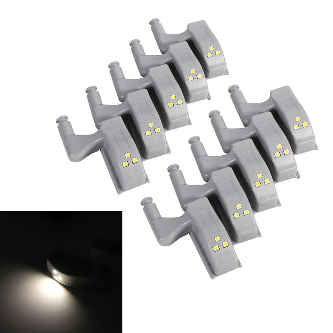 10Pcs/lots  Universal Cabinet Cupboard Closet Wardrobe Smart Sensor LED Hinge Lights