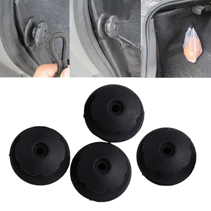 4pcs/set  Mounting Point Car Rear Cargo Trunk Organizer Luggage Net Hardware Hook