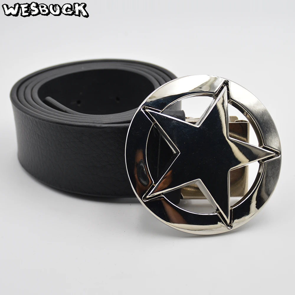 WesBuck Brand Pentagram Belt Buckles for Man Women Buckles