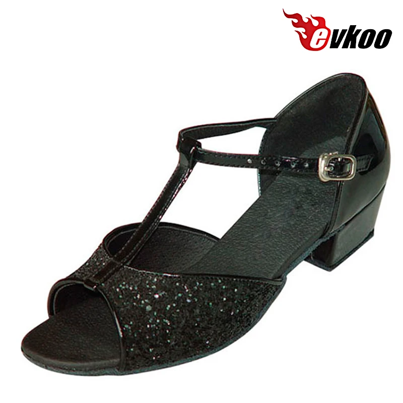 Evkoodance Ballroom Size US 4-12 Dance Shoes Girls Low Heel 3cm And 4 Colors Can Be Choose Comfortable Evkoo-353