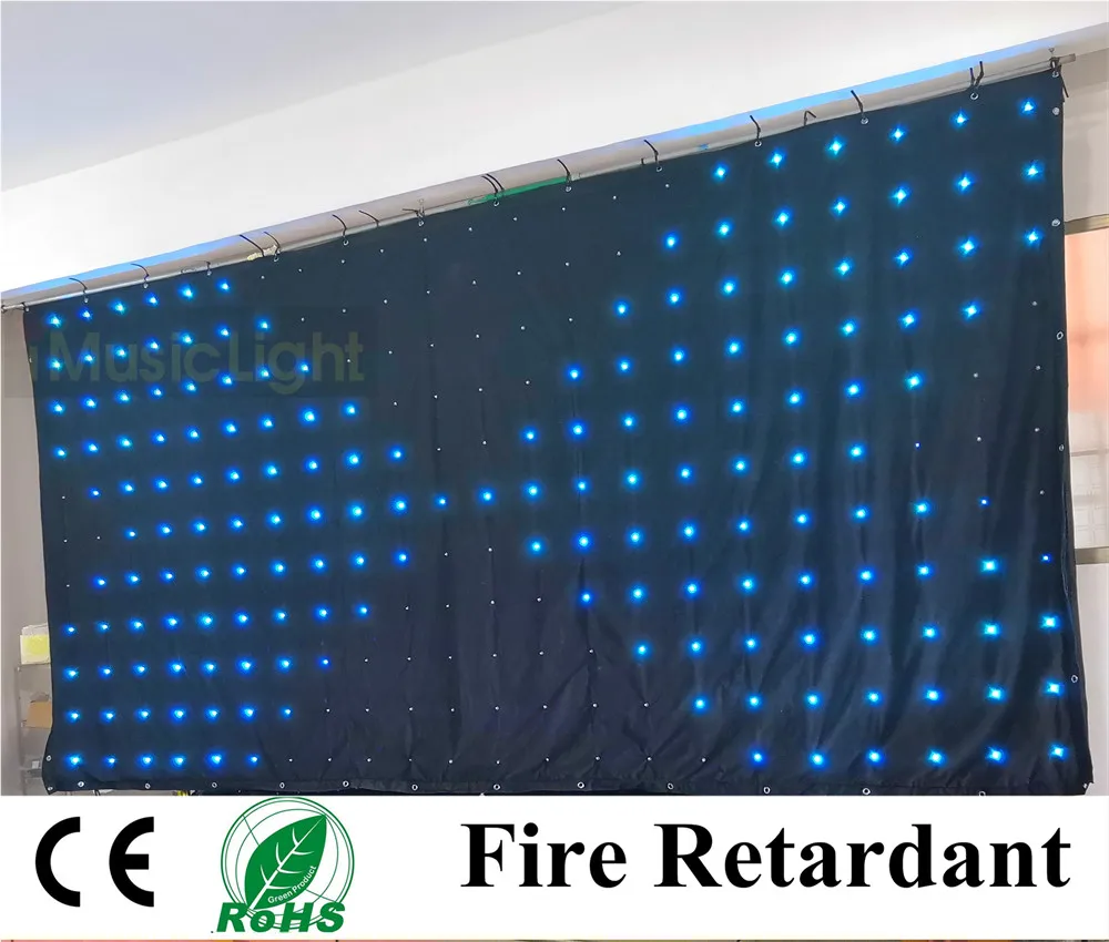 

2pcs P18 2Mx4M LED Cloth DMX LED Vision Curtain RGB Stage LED Video Curtain Incl 1 DMX Controller With SD Card