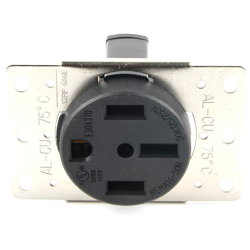 Black America 50A Nema L14-50P L14-50R US 4 pole Industry Power Electric Wired Connector Male Female magnetic power plug Socket