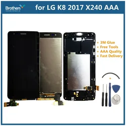 LCD Display for LG K8 2017 X240 Touch Screen Digitizer With Frame Dual SIM For LG K8 2017 X240 X240K Phone Replacement