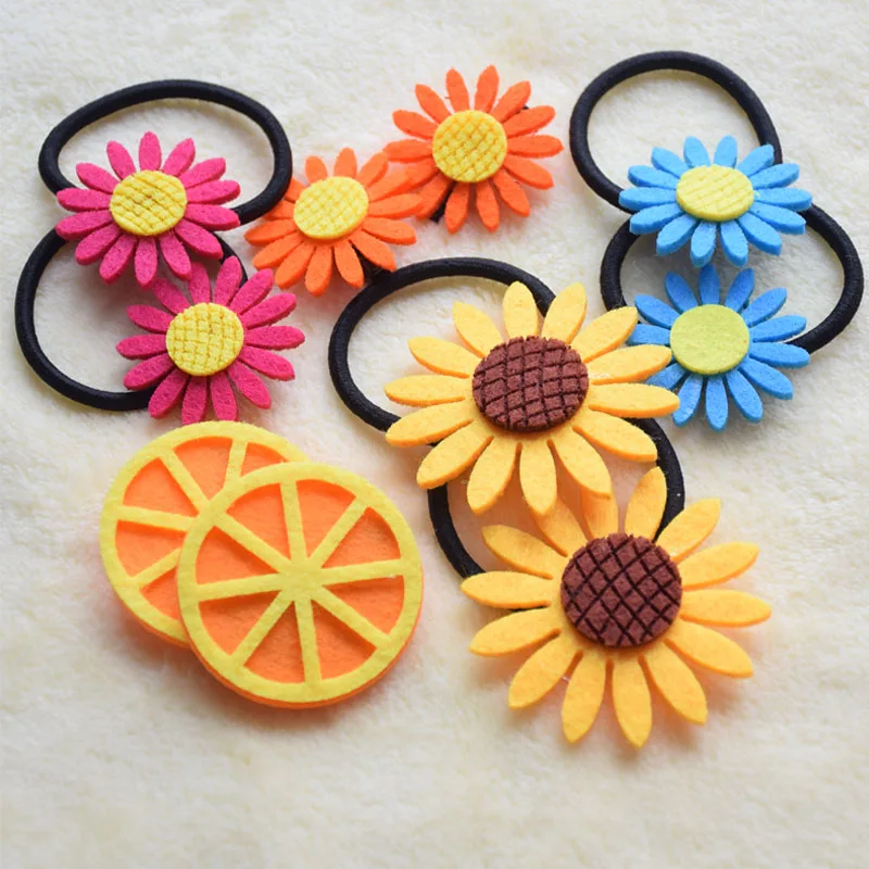 Flower Hair Accessories for Woman and Girls Elastic Hair Band lemon / watermelon style Head dress