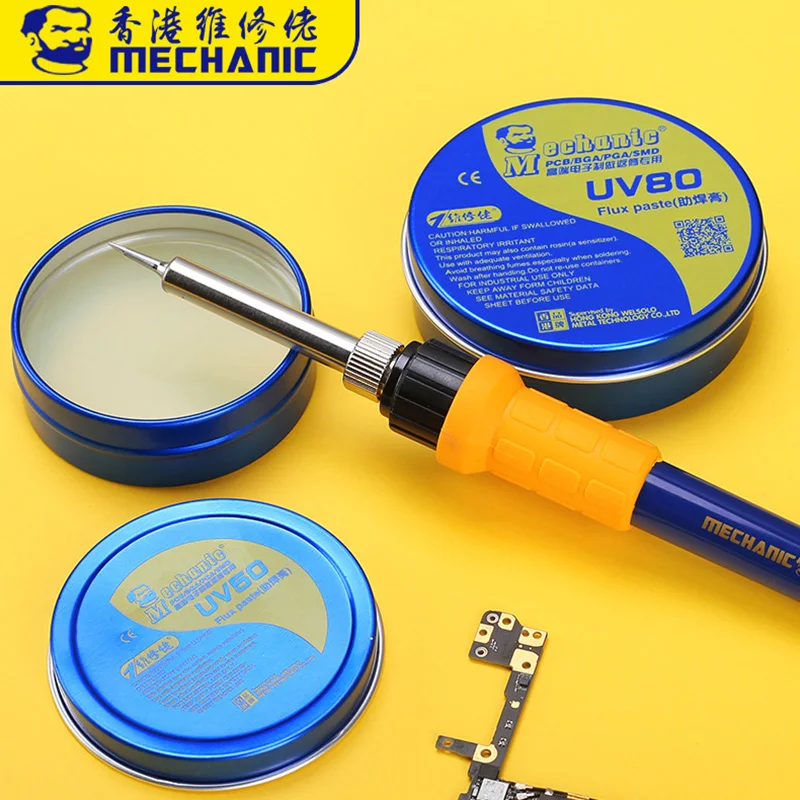 

MECHANIC MCN-UV80 Solder Flux Paste Rosin No-Clean Soldering Iron Welding Fluxes Paste for PCB BGA PGA SMD