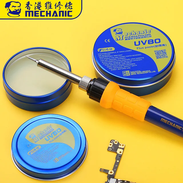 MECHANIK MCN-UV80 pasta topnikowa kalafonia nie wymaga czyszczenia lutownica topniki spawalnicze pasta do PCB BGA PGA SMD