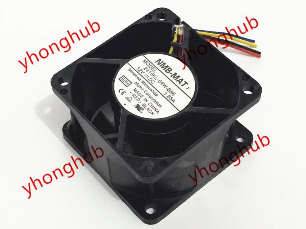 

NMB-MAT 2415KL-04W-B86 E0H DC 12V 1.65A 4-Wire 60x60x38mm Server Cooling Fan