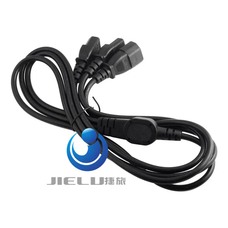 50PCS C14-2*C13,IEC320 C14 Male Plug To 3*IEC320 C13 Female Y Splitter Power Extension Cable Cord 1M/2M