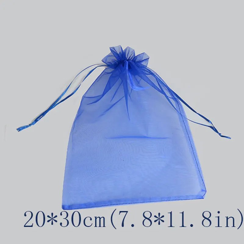 300pcs/bag Organza Bags 20*30cm Selection 21 Colors ,Gift Bags & Pouches