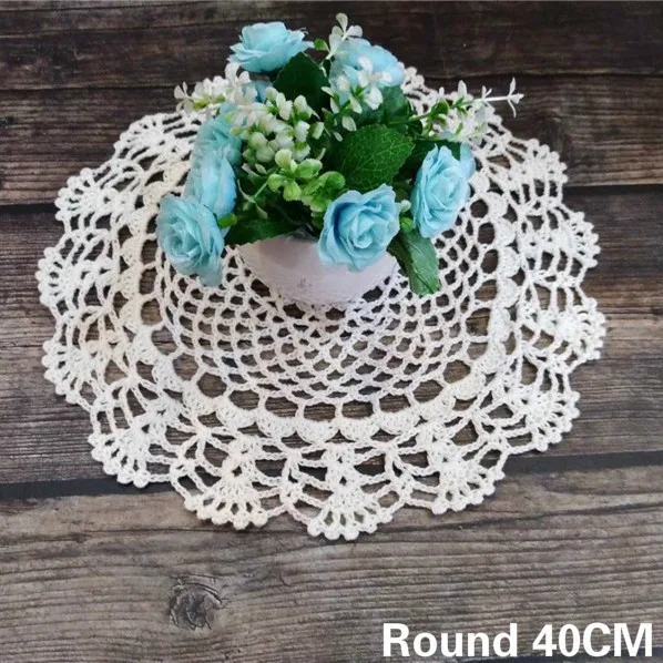 

Vintage Coffee Cup Coaster Table Placemat Wedding Dining Doily Handmade Crochet Tablecloth Cotton Mat Home Kitchen Table Pad