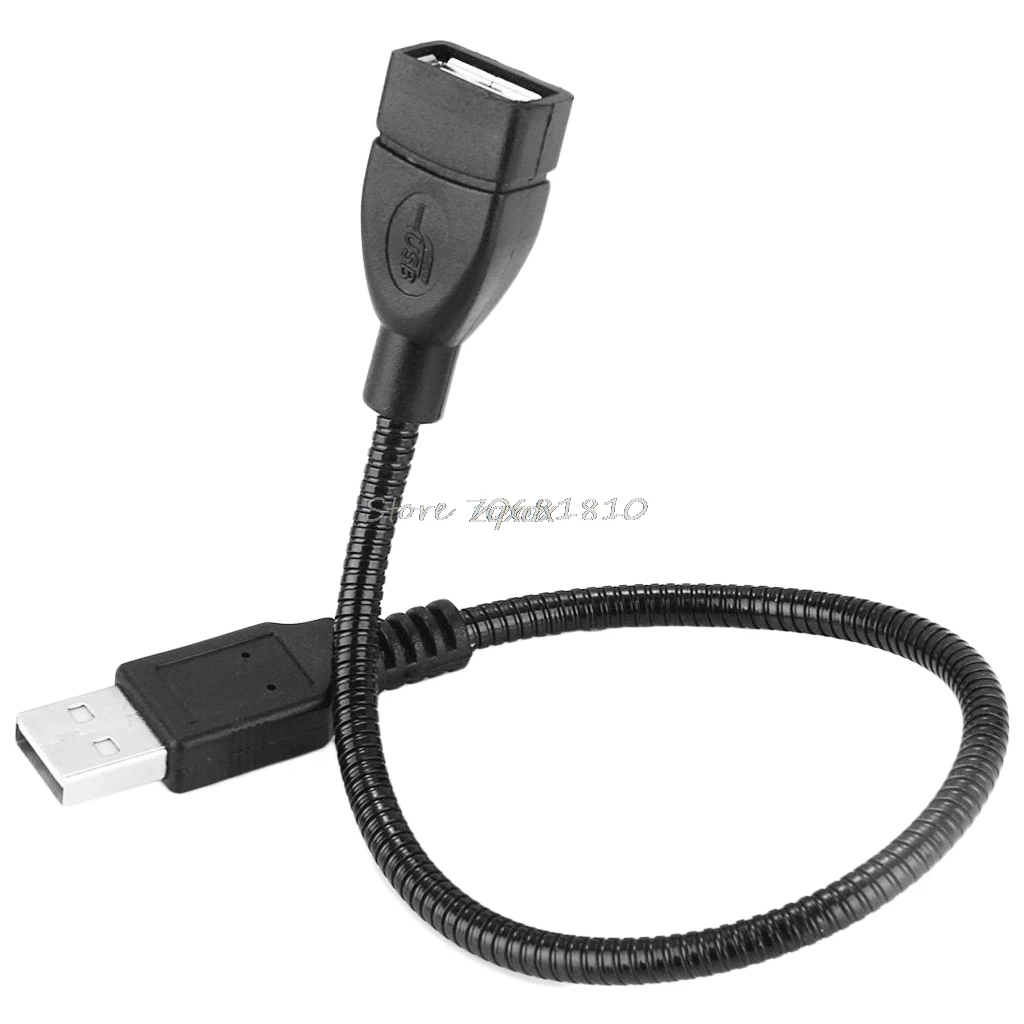 USB 2.0 Flexible Male To Female Extension Data Cable Mesh Metal Cord for Laptop PC USB Charger Power Bank