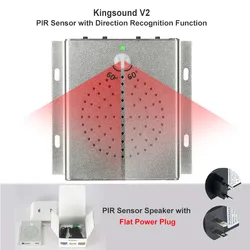 Sensor de movimiento PIR inalámbrico MP3 timbre de sonido inducción de cuerpo humano reproductor de música de Audio Dispositivo de recordatorio de voz con puerto USB