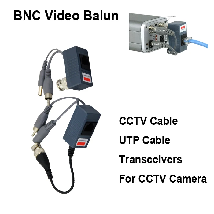 인기 UTP CCTV BNC 비디오 발룬 전원 수동 발룬 Rj45,POE 전원 비디오 오디오 3 in 1 트랜시버, CCTV 예비 부품 무료 배송