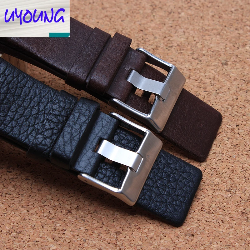 Embossed Leather Watchband substitute DZ watch with DZ4246 DZ1273 special DZ4287 notch 32*17Mm Black Brown