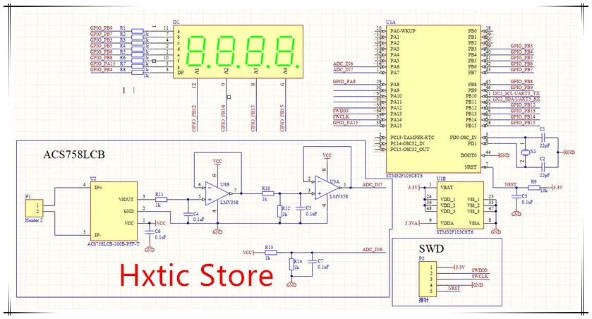 NEW 1PCS/LOT ACS758LCB-050B ACS758LCB-050 ACS758LCB 050B ACS758 0-50A DC current display meter