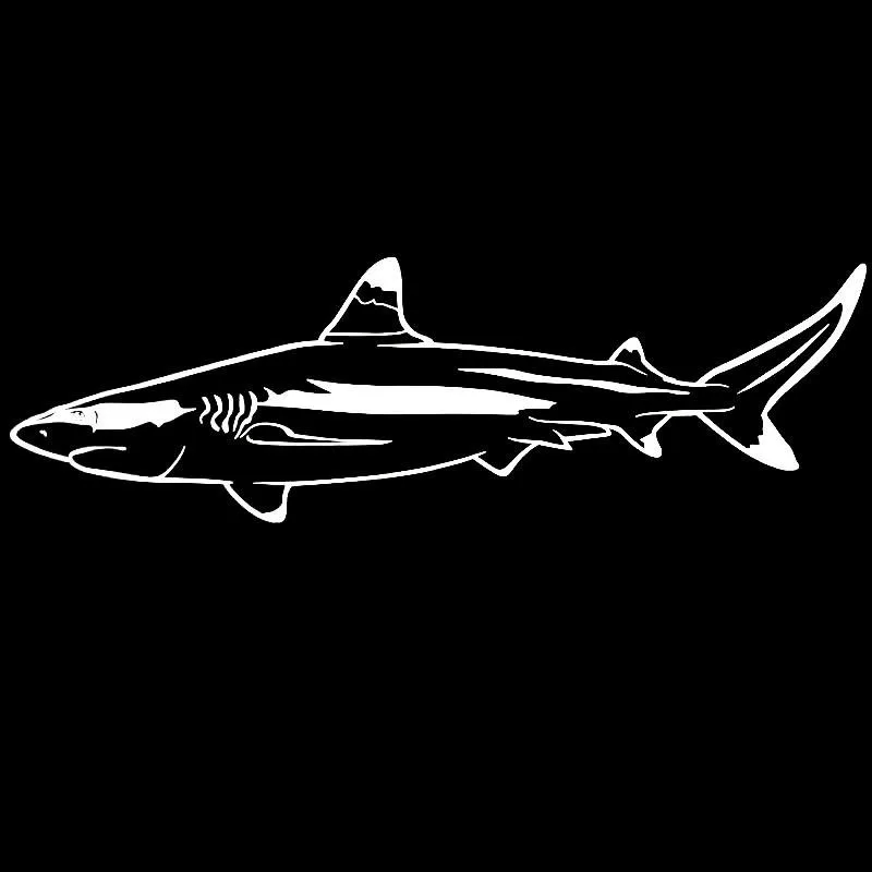 14.9*4.6CM Shark Animal Vinyl Decal Car Styling Window Glass Decorative Stickers Car Accessories C6-0673